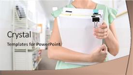  Presentation with archive - Audience pleasing slide deck consisting of formal certificate - woman holding stack of documents backdrop and a  colored foreground