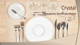  Presentation with table setting - Amazing slide deck having formal dinner - beautiful table setting with white backdrop and a lemonade colored foreground