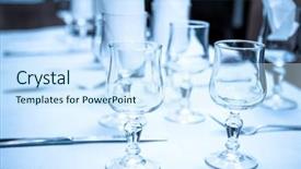  Presentation with cutlery easter table setting - Cool new PPT theme with formal dinner - table setting - plate knife backdrop and a  colored foreground