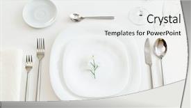  Presentation with flower - Presentation with formal dinner - white place setting with little background and a white colored foreground