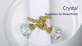  Presentation with banquet - PPT theme featuring formal dinner service background and a sky blue colored foreground