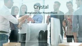  Presentation with creative - Presentation theme enhanced with formal holiday - creative business team celebrates successful background and a cool aqua colored foreground