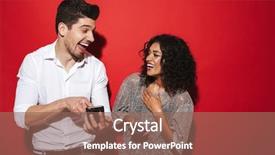  Presentation with cheerful - Cool new PPT theme with formal holiday - portrait of a cheerful young backdrop and a violet colored foreground