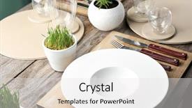  Presentation with vegetarian - Amazing PPT layouts having formal holiday - table setting for dinner backdrop and a white colored foreground