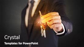  Presentation with shiny - Amazing theme having formal-man-hand-over-shiny backdrop and a dark gray colored foreground