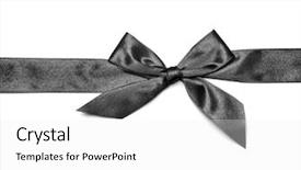  Presentation with white black grafitti - PPT theme featuring formal party - black ribbon bow isolated background and a white colored foreground