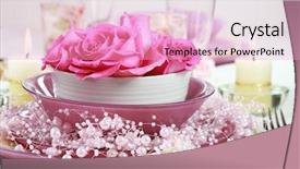  Presentation with cutlery easter table setting - Slides enhanced with formal party - festive table setting background and a lemonade colored foreground