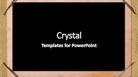  Presentation with album page - PPT theme featuring formal photo albums - vintage album page background and a black colored foreground