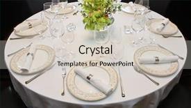  Presentation with formal - Slides having formal place settings - fancy table set background and a lemonade colored foreground