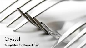  Presentation with laser engraving on wood macro - Audience pleasing presentation consisting of formal place settings - fork macro close up backdrop and a light gray colored foreground