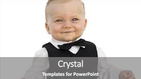  Presentation with 2nd birthday for baby boy - Cool new presentation theme with baby boy in tuxedo backdrop and a gray colored foreground