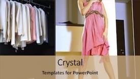  Presentation with mall - PPT layouts with formal party - beautiful woman fits background and a coral colored foreground