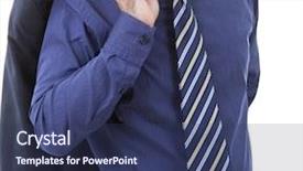  Presentation with blue business - Beautiful slide deck featuring formal wear - detail of a business man backdrop and a ocean colored foreground