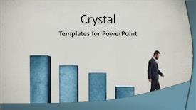  Presentation with formal - Colorful slide set enhanced with formal wear walking down backdrop and a light gray colored foreground