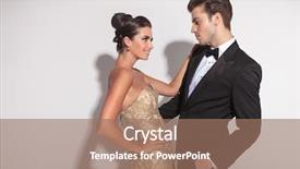  Presentation with black man fashion - Slides featuring formal women dress - elegant fashion couple embracing background and a coral colored foreground