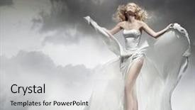  Presentation with beauty contest pageant - Beautiful theme featuring formal women dress - romantic beauty posing backdrop and a light gray colored foreground