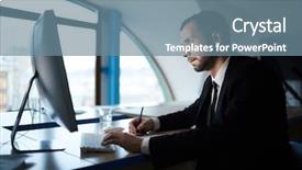  Presentation with brokerage - Slides consisting of formalwear concentrating on learning brokerage background and a seafoam green colored foreground