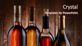  Presentation with bottling wine - Presentation design featuring format showing only the top background and a wine colored foreground