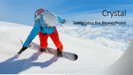  Presentation with winter sports - PPT theme with format winter sports and leasure background and a light blue colored foreground