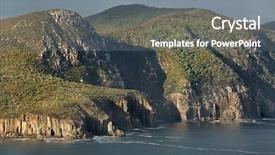  Presentation with how to design a landscape - Slide set consisting of formation distance - cape pillar landscape background and a gray colored foreground