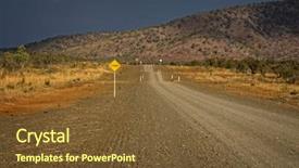  Presentation with road light - PPT theme enhanced with formation distance - gibb river road background and a tawny brown colored foreground