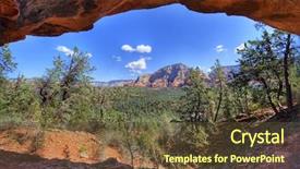  Presentation with rocks and stones - Colorful slide deck enhanced with young real estate agent meeting backdrop and a  colored foreground.