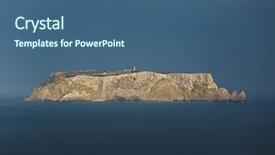  Presentation with australia - Beautiful PPT theme featuring formation distance - tasman island in tasmania australia backdrop and a ocean colored foreground