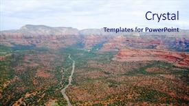  Presentation with long and winding road - Cool new slides with formation distance - winding road through arizona red backdrop and a sky blue colored foreground