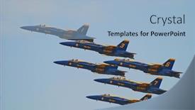  Presentation with flying angel - PPT theme having formation-flying-of-navy-blue background and a  colored foreground