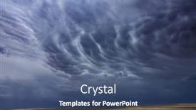  Presentation with clouds - Slides enhanced with formation-of-mammatus-clouds-over background and a ocean colored foreground