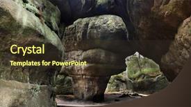  Presentation with rock - Colorful PPT theme enhanced with formationn - labyrinth of rock formation bledne backdrop and a tawny brown colored foreground