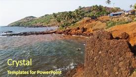  Presentation with goa - Presentation theme featuring formations on the coast goa background and a  colored foreground