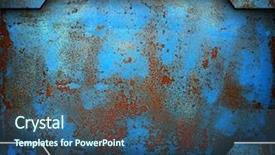  Presentation with brushed metal plate reflected - Slides having formato para montajes - rusty metal plate background and a ocean colored foreground