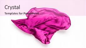  Presentation with motion design - Cool new PPT layouts with formed elements - piece of pink fabric backdrop and a lilac colored foreground