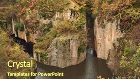  Presentation with mining - PPT theme enhanced with formed in former mining pit background and a tawny brown colored foreground