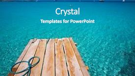  Presentation with pier at sunset - PPT theme consisting of formentera ses illetes beach pier background and a  colored foreground