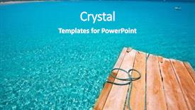  Presentation with pier at sunset - Presentation design enhanced with formentera ses illetes beach pier background and a  colored foreground