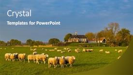  Presentation with world heritage - Presentation theme enhanced with former-island-of-schokland-unesco background and a teal colored foreground