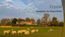  Presentation with heritage - Slides having former-island-of-schokland-unesco background and a light blue colored foreground