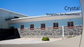  Presentation with prison - Cool new presentation with former maxmium security prison backdrop and a teal colored foreground