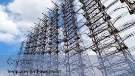  Presentation with chernobyl - Slide deck enhanced with former military duga radar system in chernobyl exclusion zone ukraine background and a seafoam green colored foreground