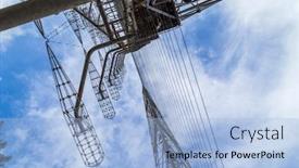  Presentation with radar - Beautiful PPT theme featuring former-military-duga-radar-system backdrop and a light blue colored foreground