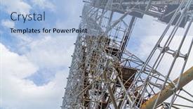  Presentation with radar - Cool new PPT theme with former-military-duga-radar-system backdrop and a light blue colored foreground