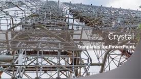  Presentation with radar - Cool new presentation design with former-military-duga-radar-system backdrop and a gray colored foreground