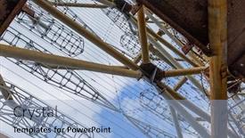  Presentation with radar - Amazing presentation theme having former-military-duga-radar-system backdrop and a light blue colored foreground