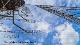  Presentation with radar - Slide deck enhanced with former-military-duga-radar-system background and a light blue colored foreground