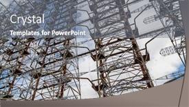  Presentation with radar - Cool new PPT theme with former-military-duga-radar-system backdrop and a gray colored foreground
