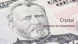  Presentation with president - Slide deck featuring us president ulysses s grant background and a sky blue colored foreground