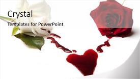  Presentation with blood stain - Cool new presentation theme with forming a heart shaped blood backdrop and a white colored foreground