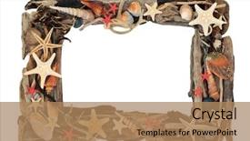  Presentation with frame border - Theme consisting of forming an abstract background border background and a coral colored foreground